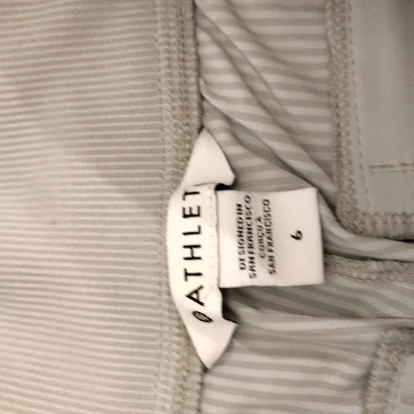 Athleta Brooklyn Ankle Pant Trouser Sz 6 Gray Stripe - Picture 8 of 9